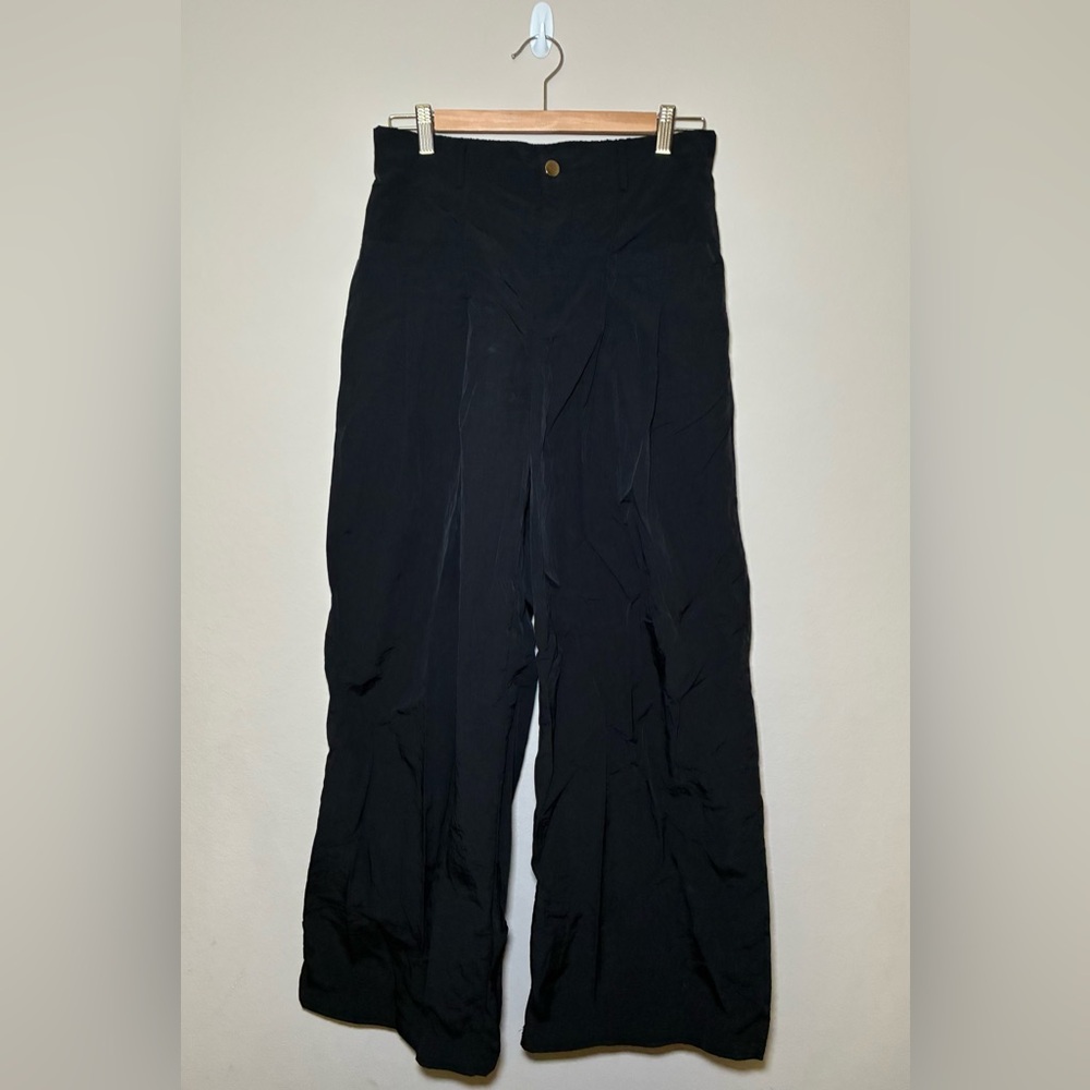 Women’s Black Large High Waisted Flowy Pants